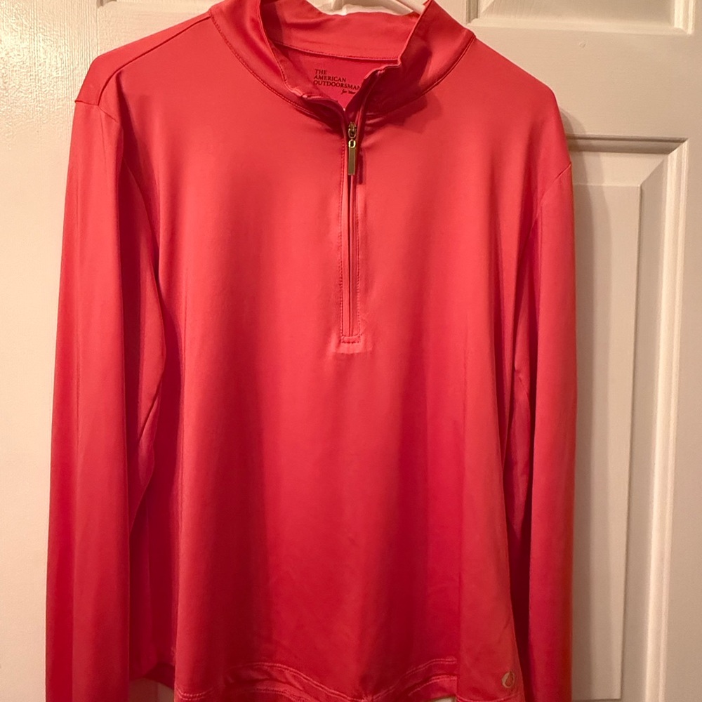 Coral Quarter-Zip Pullover